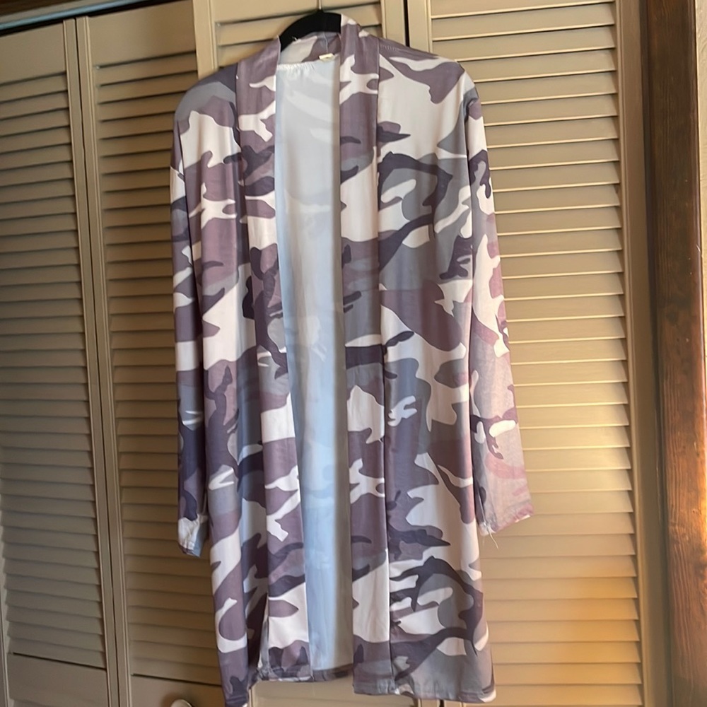 Camo Cardigan (runs small)